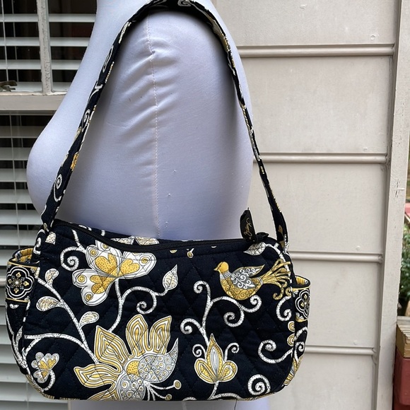 EUC- Vera Bradley Maggie Yellow Bird Shoulder Bag - Picture 4 of 10